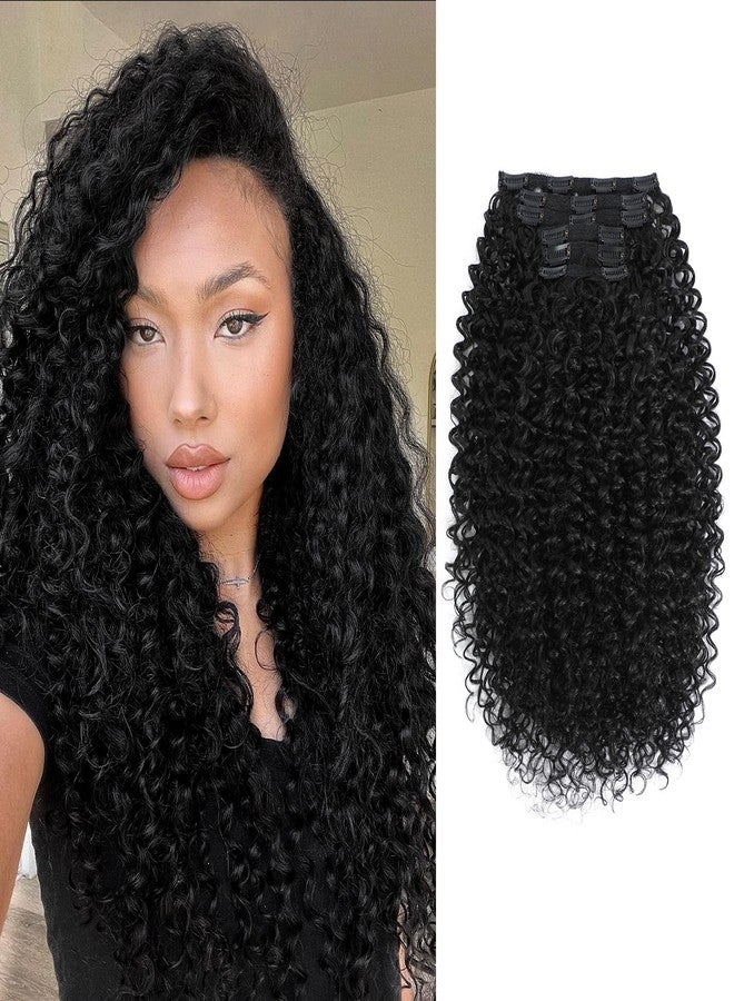 Molefi Curly Clip in Hair Extensions, Molefi 3b 3c Curly Clip Ins Full Head for Women 20 inch 100% Pure Protein Silk Hair Extensions for Bridal Party Daily 6PCS with 16 Clips/Set - Image 1